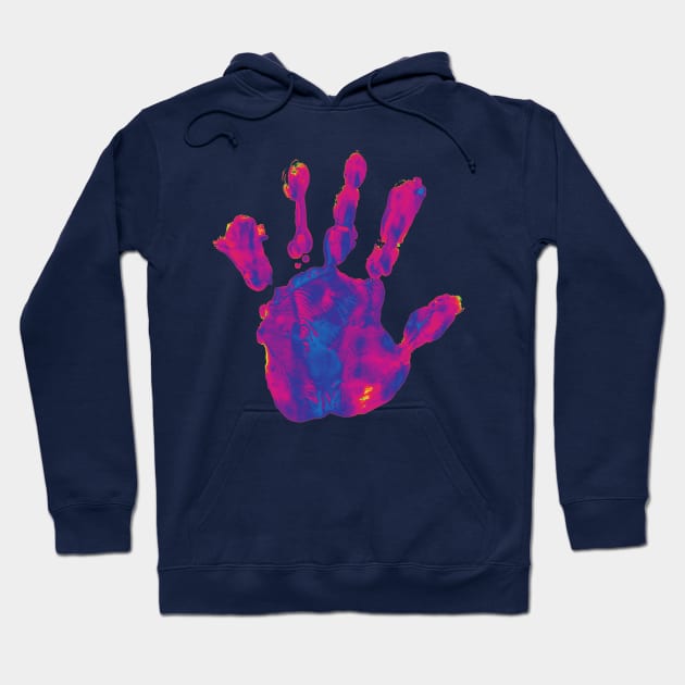 Colorful Hand Print Hoodie by Urbanic